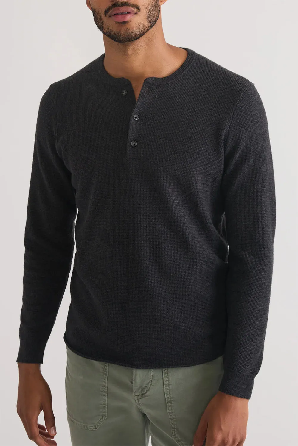 SWEATER HENLEY Black Oyster sold by REVOLVR Menswear product image thumbnail 2