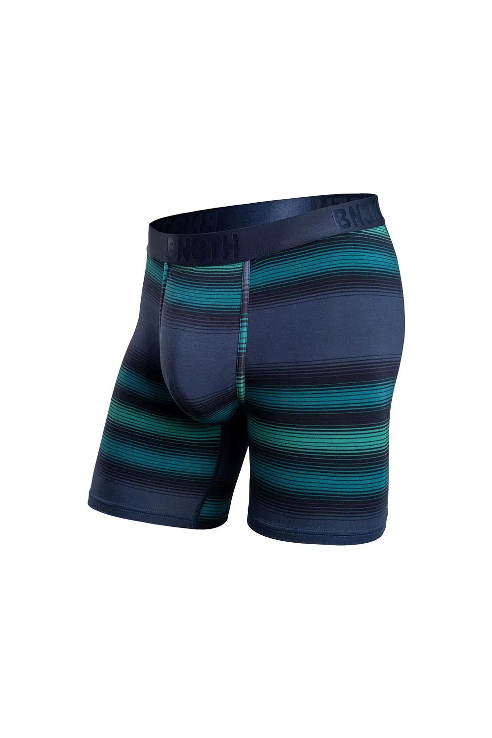 CLASSIC BOXER BRIEF WITH FLY Rhythm Stripe Navy sold by REVOLVR Menswear