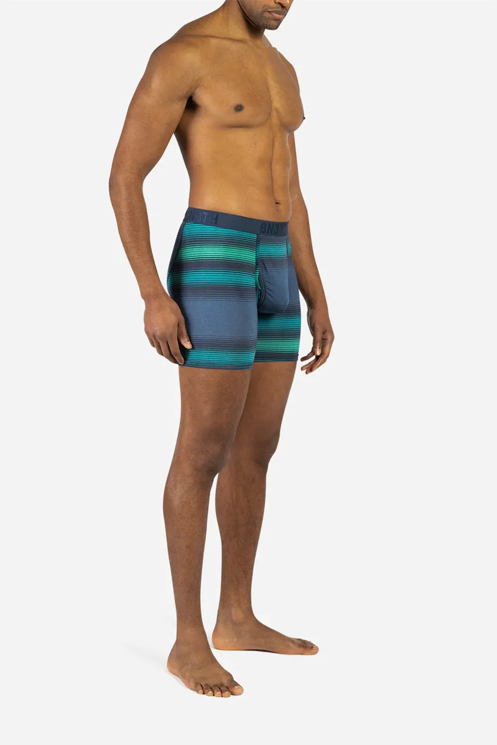 CLASSIC BOXER BRIEF WITH FLY Rhythm Stripe Navy sold by REVOLVR Menswear product image thumbnail 2