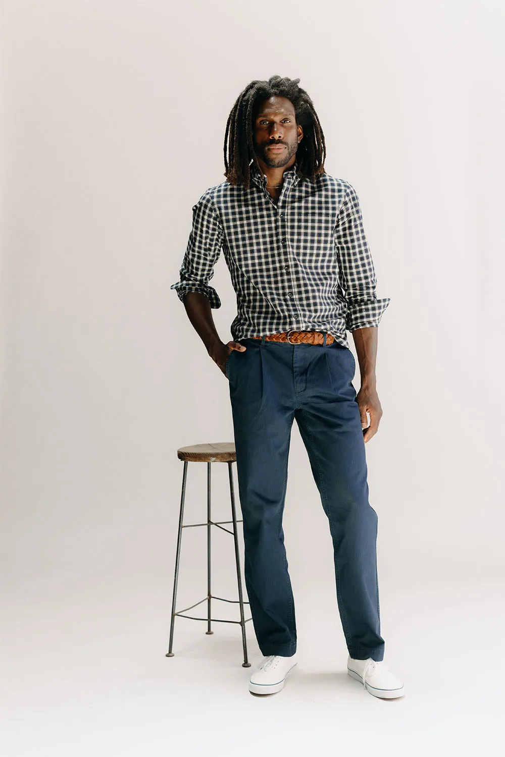 THE JACK Deep Blue Plaid sold by REVOLVR Menswear product image thumbnail 2