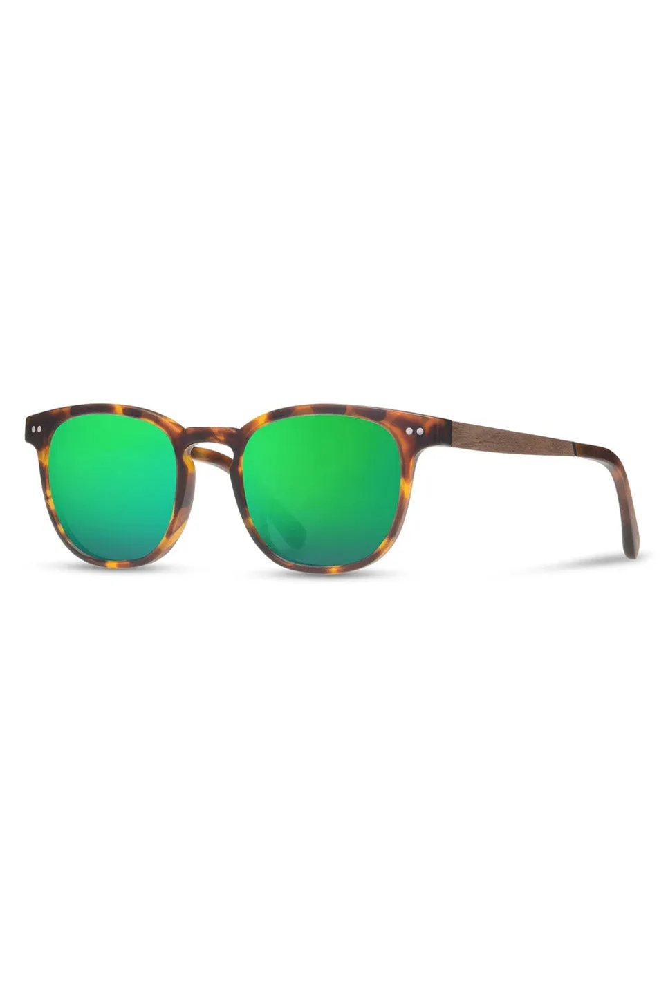 TOPO - MATTE TORTOISE/WALNUT/HD+ GREEN FLASH POLAR sold by REVOLVR Menswear