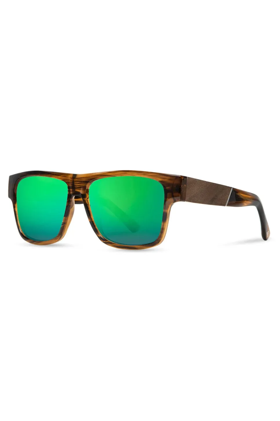 CLIFF - TORTOISE/WALNUT/HD + GREEN FLASH POLAR sold by REVOLVR Menswear
