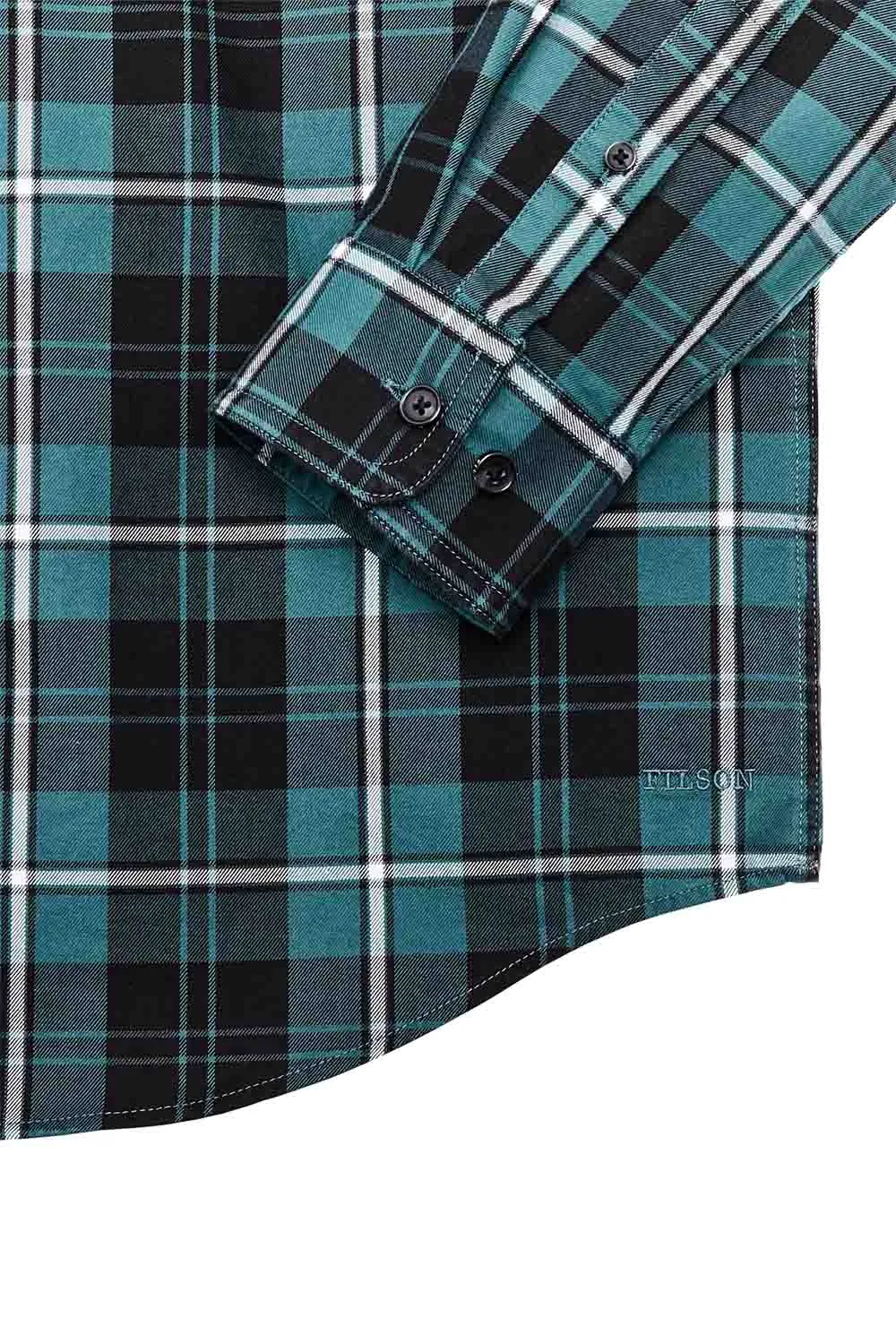 LW ALASKAN GUIDE SHIRT Petrol/Black/White Plaid sold by REVOLVR Menswear product image thumbnail 4