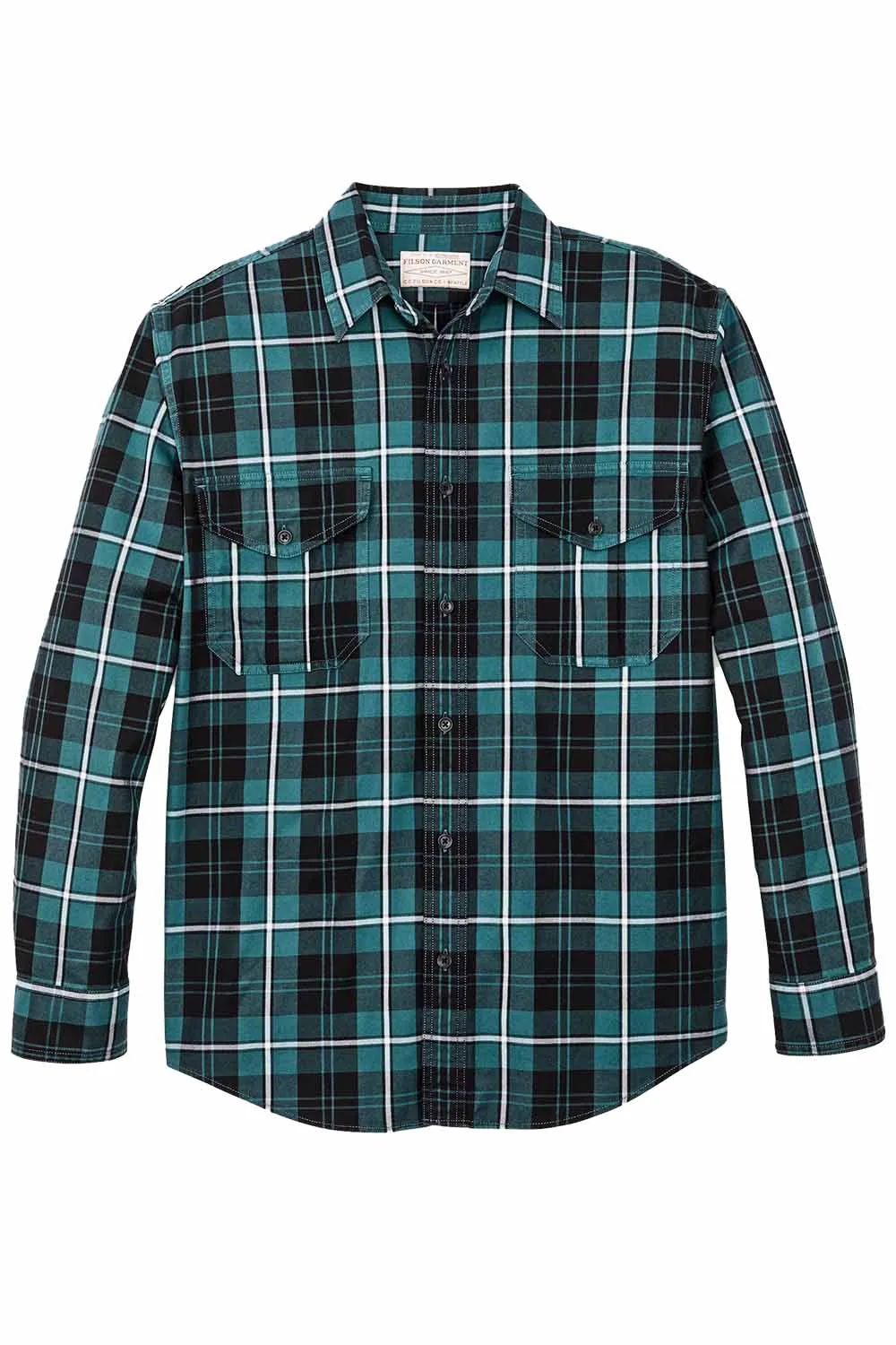 LW ALASKAN GUIDE SHIRT Petrol/Black/White Plaid sold by REVOLVR Menswear
