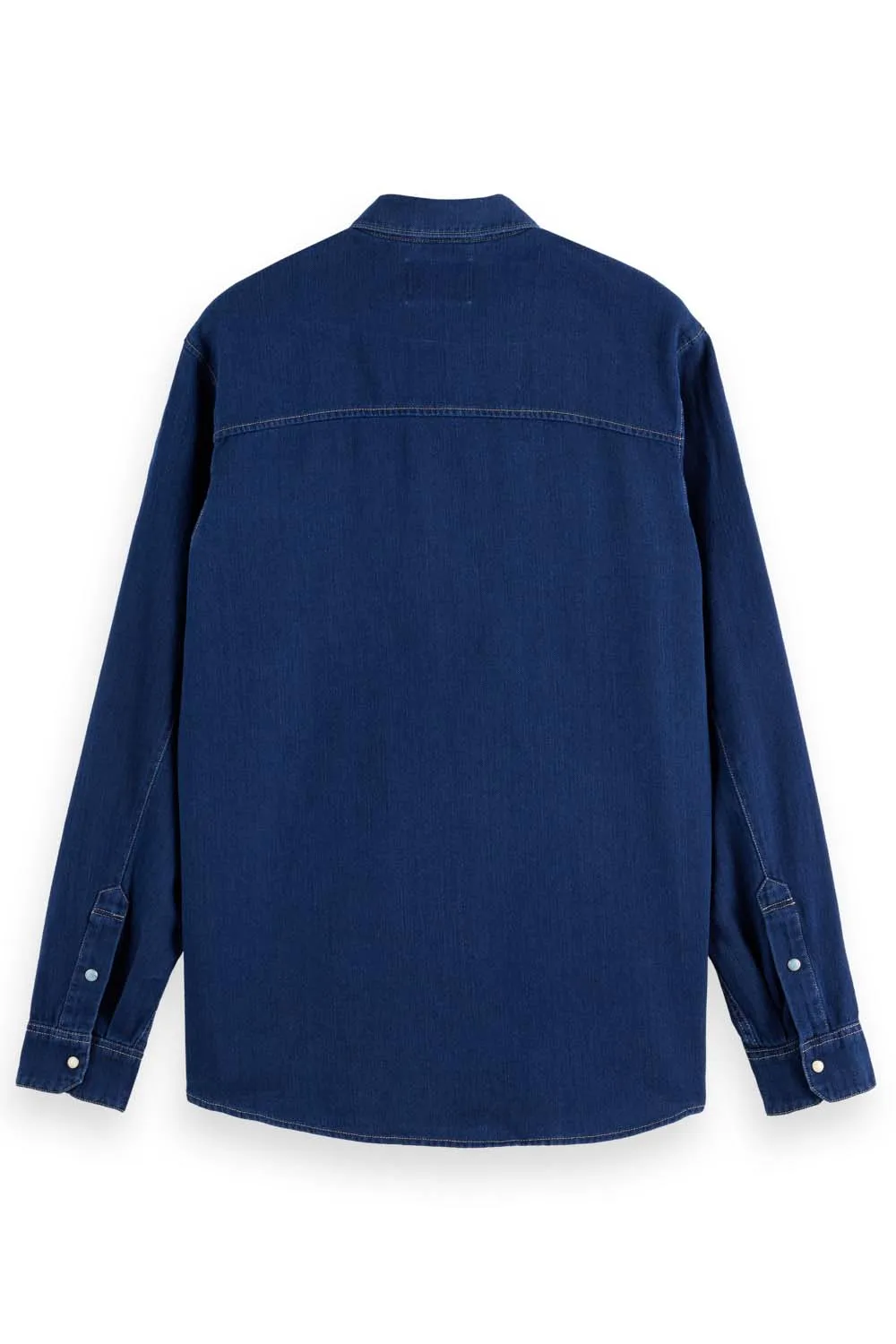 PREMIUM TWILL WASHED SHIRT Indigo sold by REVOLVR Menswear product image thumbnail 3
