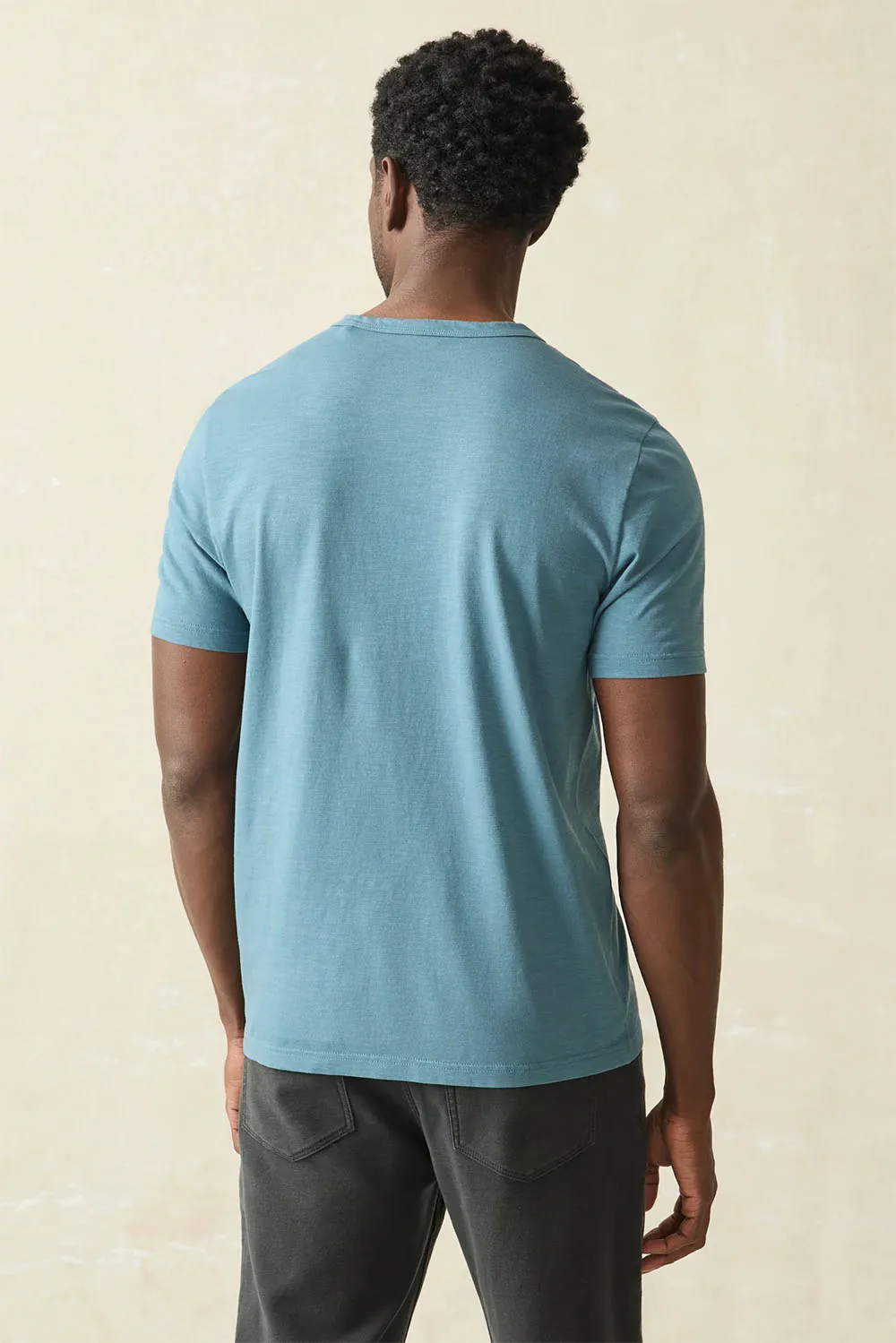 SUNWASHED POCKET TEE Teal Harbor sold by REVOLVR Menswear product image thumbnail 2