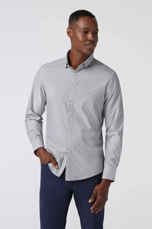LEEWARD LS Silver Dotted Diamond sold by REVOLVR Menswear