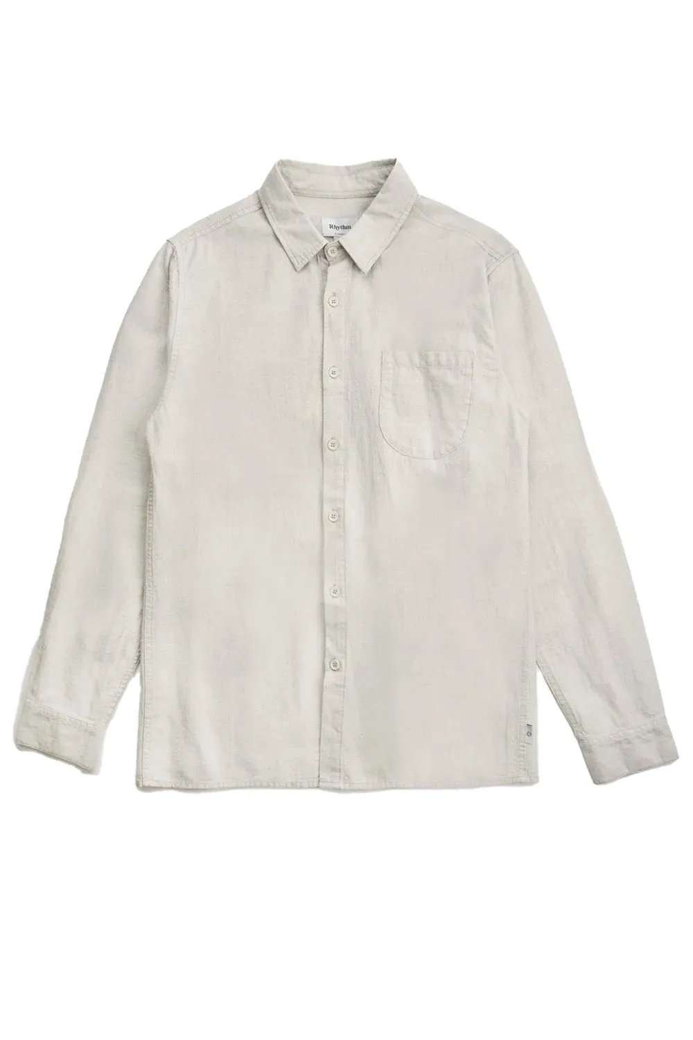 CLASSIC LINEN LS SHIRT Sand sold by REVOLVR Menswear