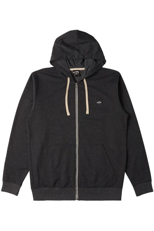 ALL DAY ZIP UP Black Heather sold by REVOLVR Menswear