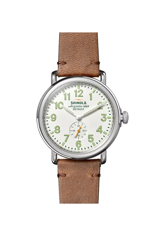 RUNWELL 41mm - ALABASTER/BRITISH TAN sold by REVOLVR Menswear