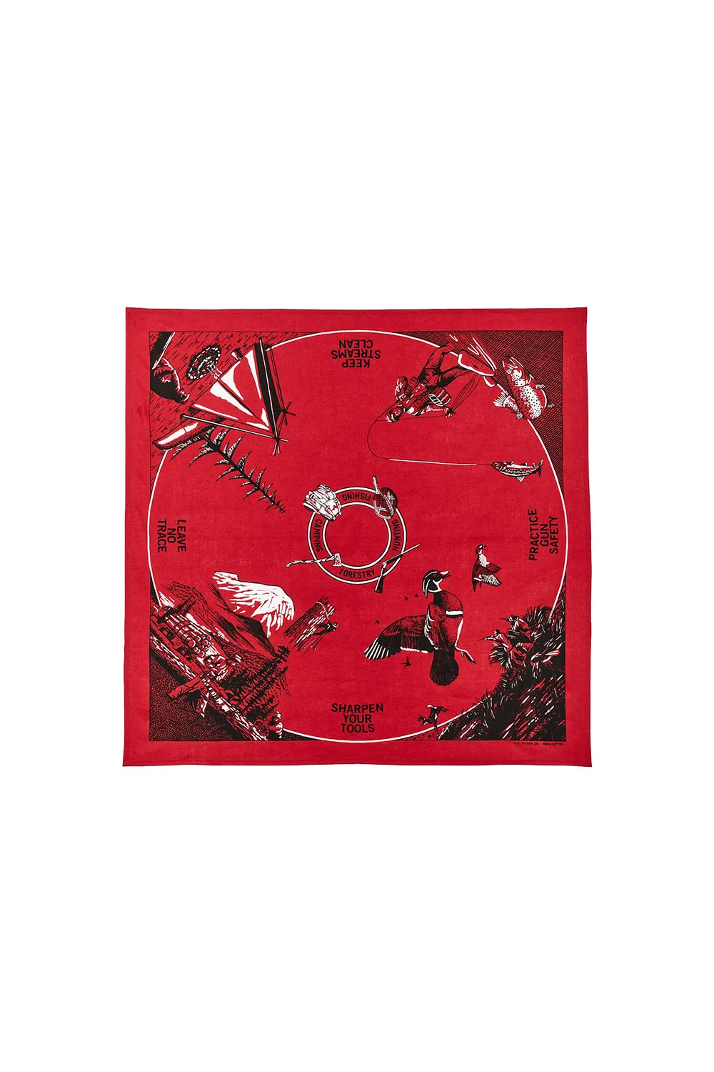 GREAT OUTDOORS BANDANA Red/Outdoorsman sold by REVOLVR Menswear