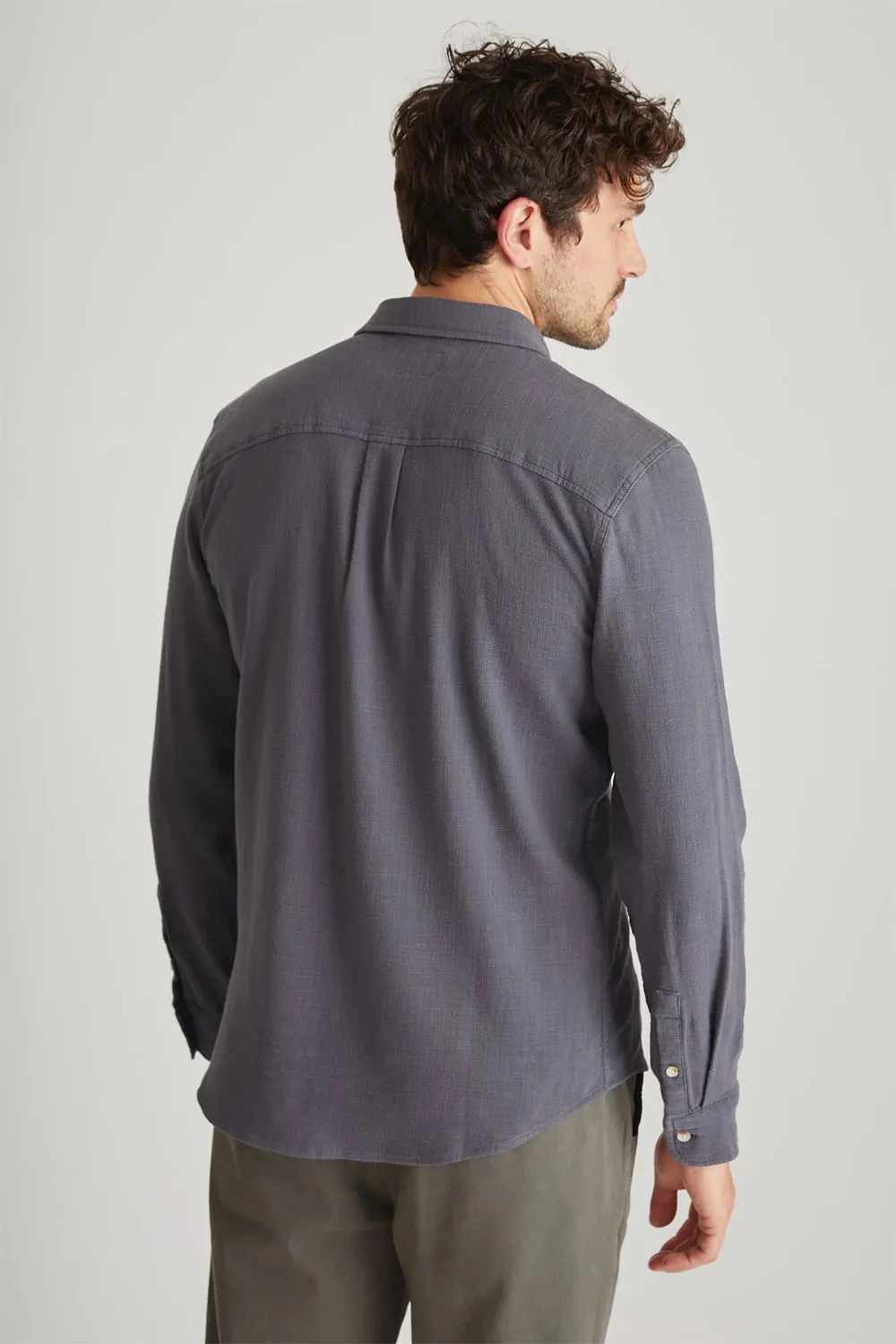 STRETCH SELVAGE SHIRT India Ink sold by REVOLVR Menswear product image thumbnail 4