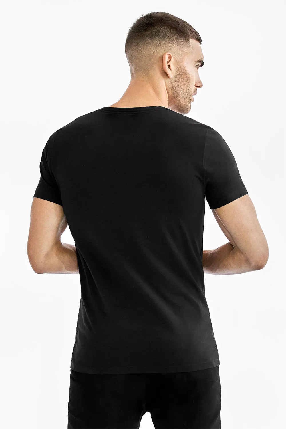 BASIC V-NECK Black sold by REVOLVR Menswear product image thumbnail 3