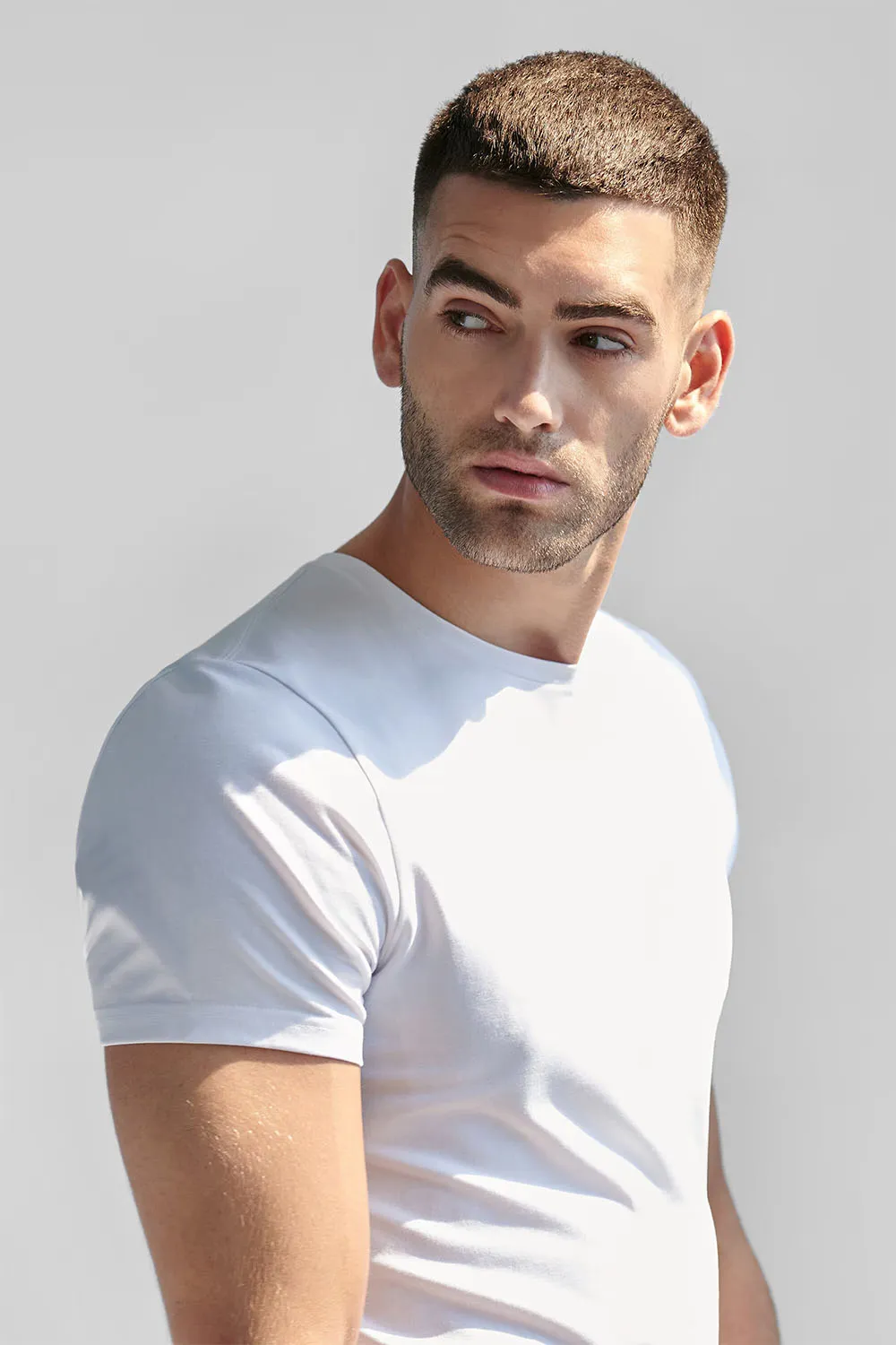 BASIC CREW NECK White sold by REVOLVR Menswear product image thumbnail 3
