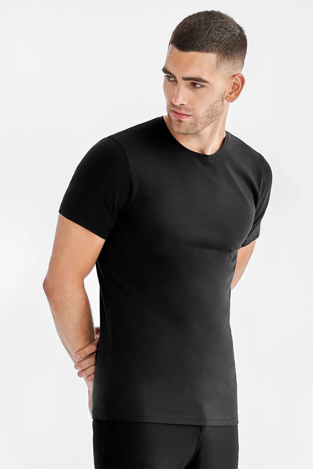 BASIC CREW NECK Black sold by REVOLVR Menswear product image thumbnail 2