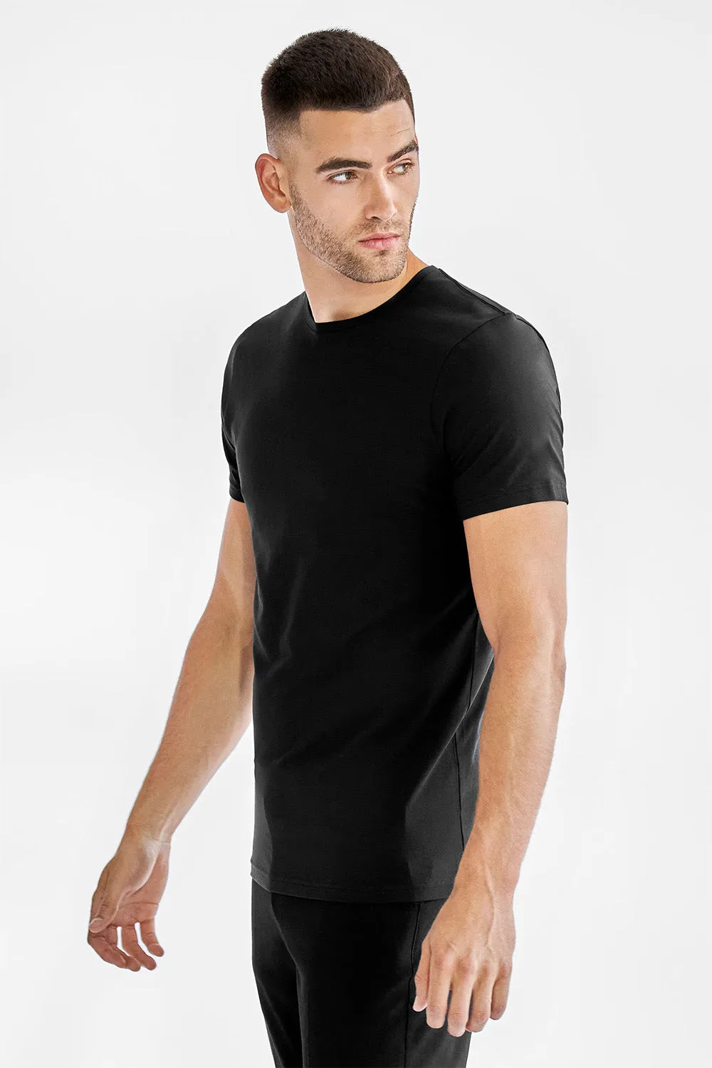 BASIC CREW NECK Black sold by REVOLVR Menswear product image thumbnail 3