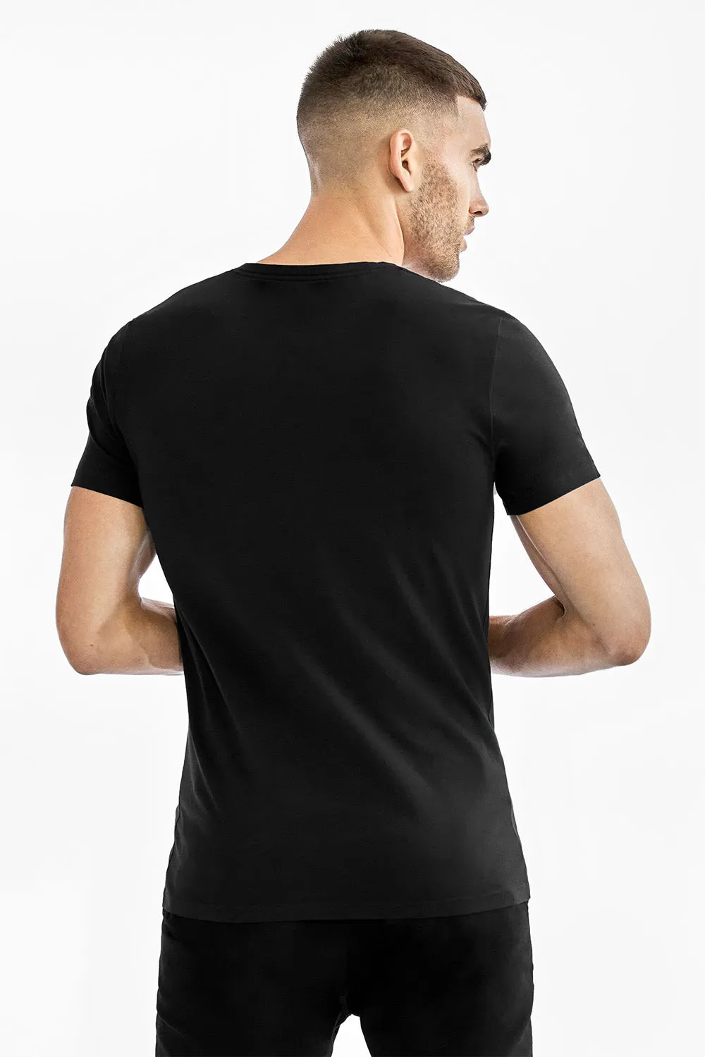 BASIC CREW NECK Black sold by REVOLVR Menswear product image thumbnail 4