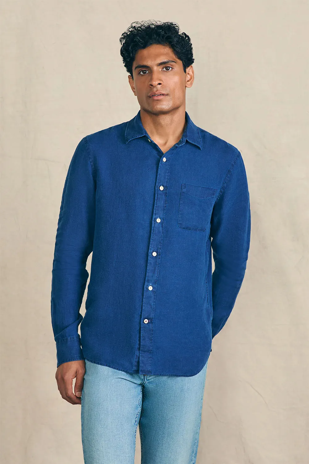 LAGUNA LINEN LS SHIRT Arroyo Wash sold by REVOLVR Menswear