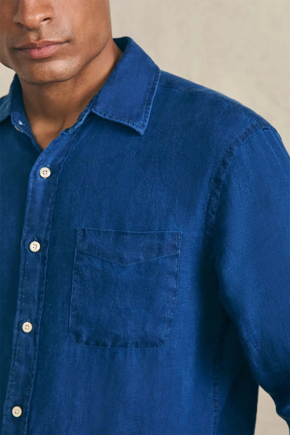 LAGUNA LINEN LS SHIRT Arroyo Wash sold by REVOLVR Menswear product image thumbnail 4