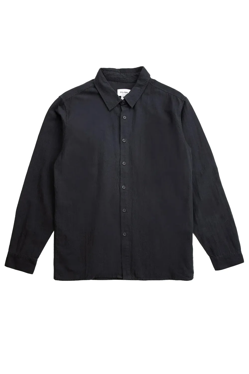 CLASSIC LINEN LS SHIRT Vintage Black sold by REVOLVR Menswear