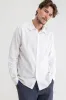 CLASSIC LINEN LS SHIRT Vintage White sold by REVOLVR Menswear