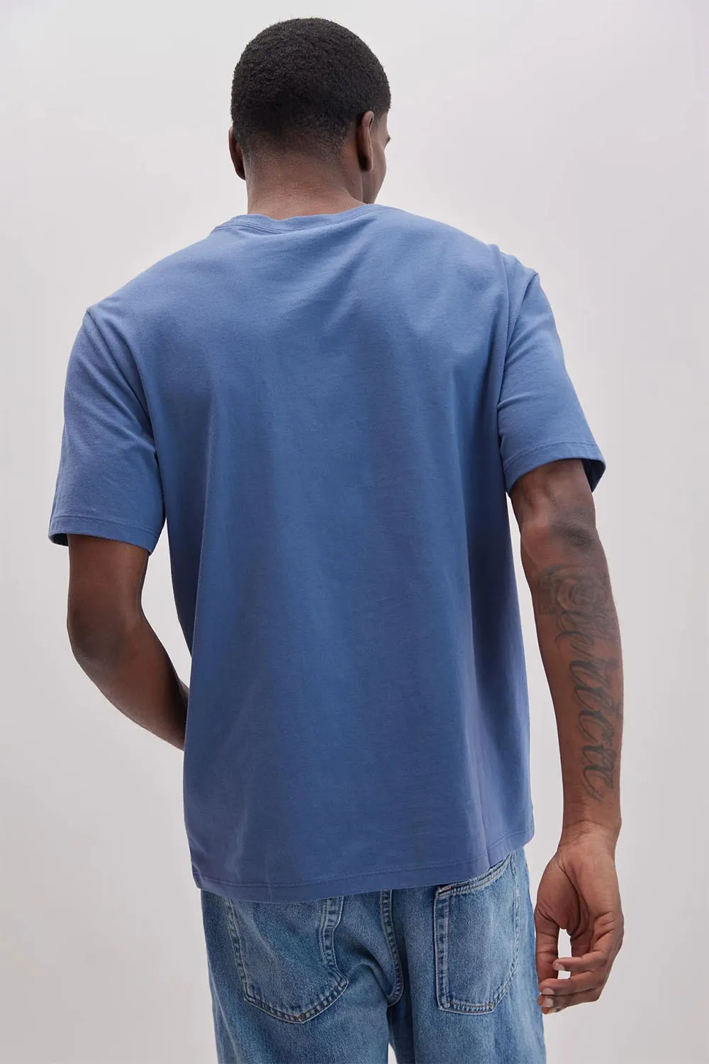 PIMA POCKET TEE Vintage Indigo sold by REVOLVR Menswear product image thumbnail 3