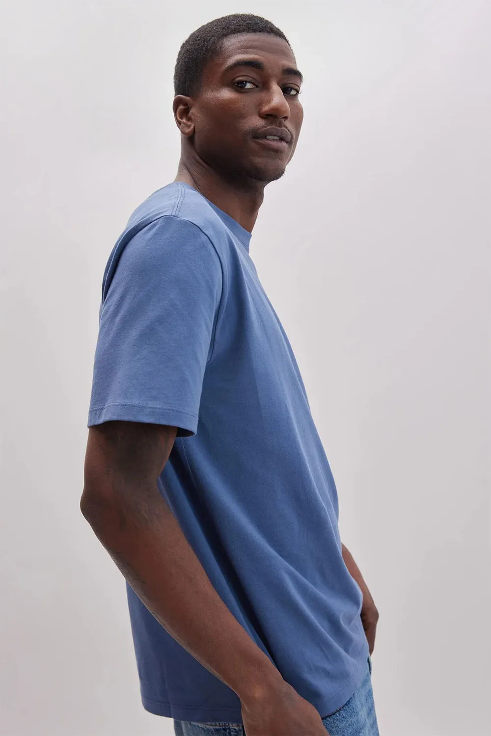 PIMA POCKET TEE Vintage Indigo sold by REVOLVR Menswear product image thumbnail 2