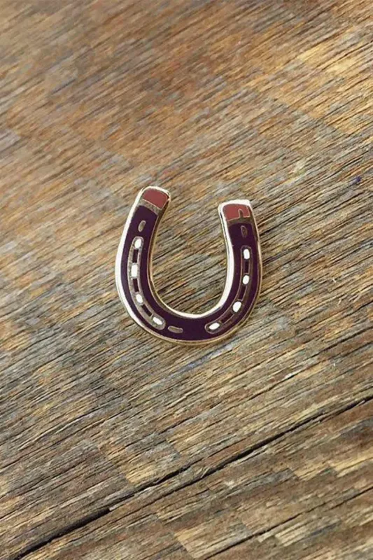 HORSESHOE ENAMEL PIN sold by REVOLVR Menswear