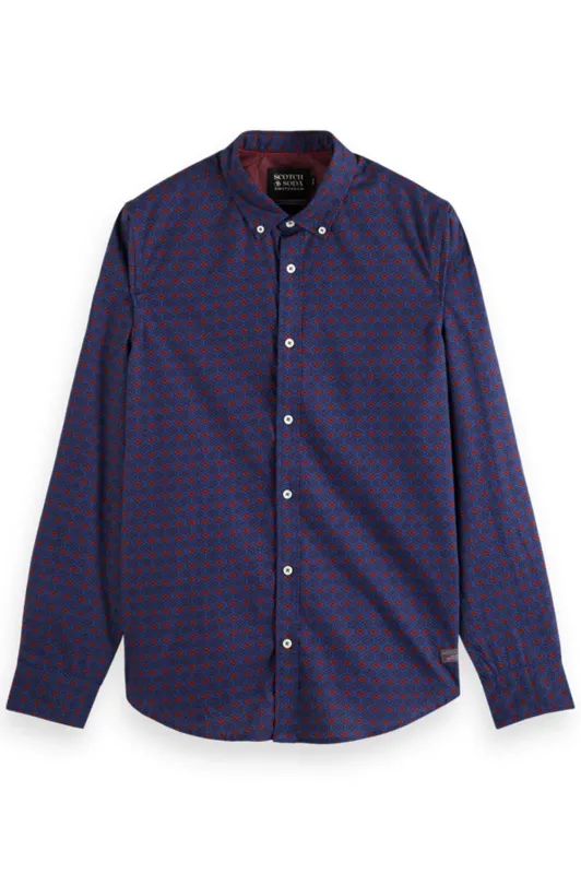 SLIM FIT DITSY AOP SHIRT Night Bookcover Ditsy sold by REVOLVR Menswear