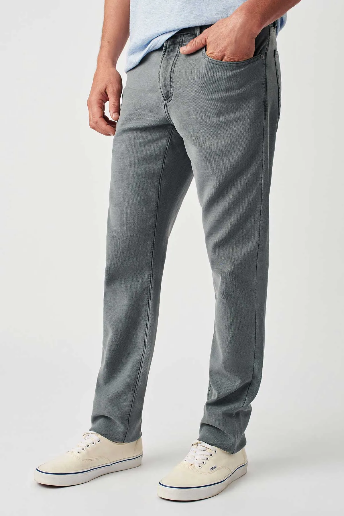 STRETCH TERRY 5 POCKET - SLATE sold by REVOLVR Menswear product image thumbnail 3