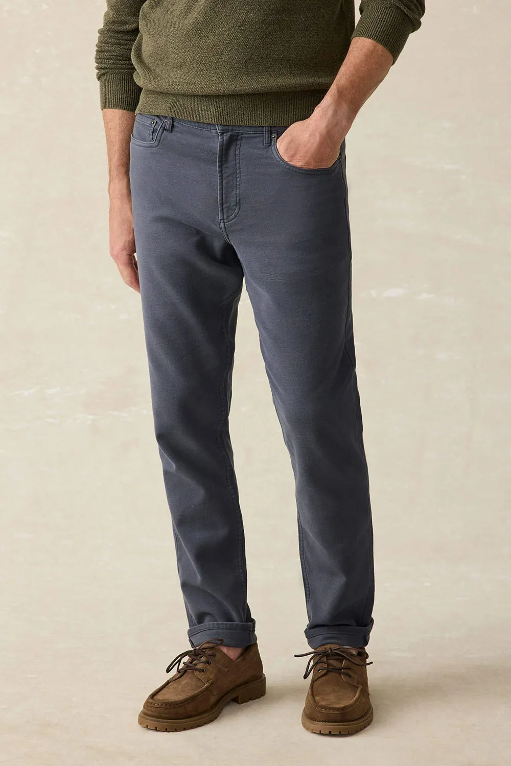 STRETCH TERRY 5 POCKET Navy sold by REVOLVR Menswear product image thumbnail 4
