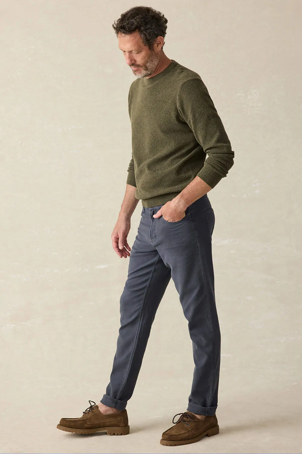 STRETCH TERRY 5 POCKET Navy sold by REVOLVR Menswear product image thumbnail 3