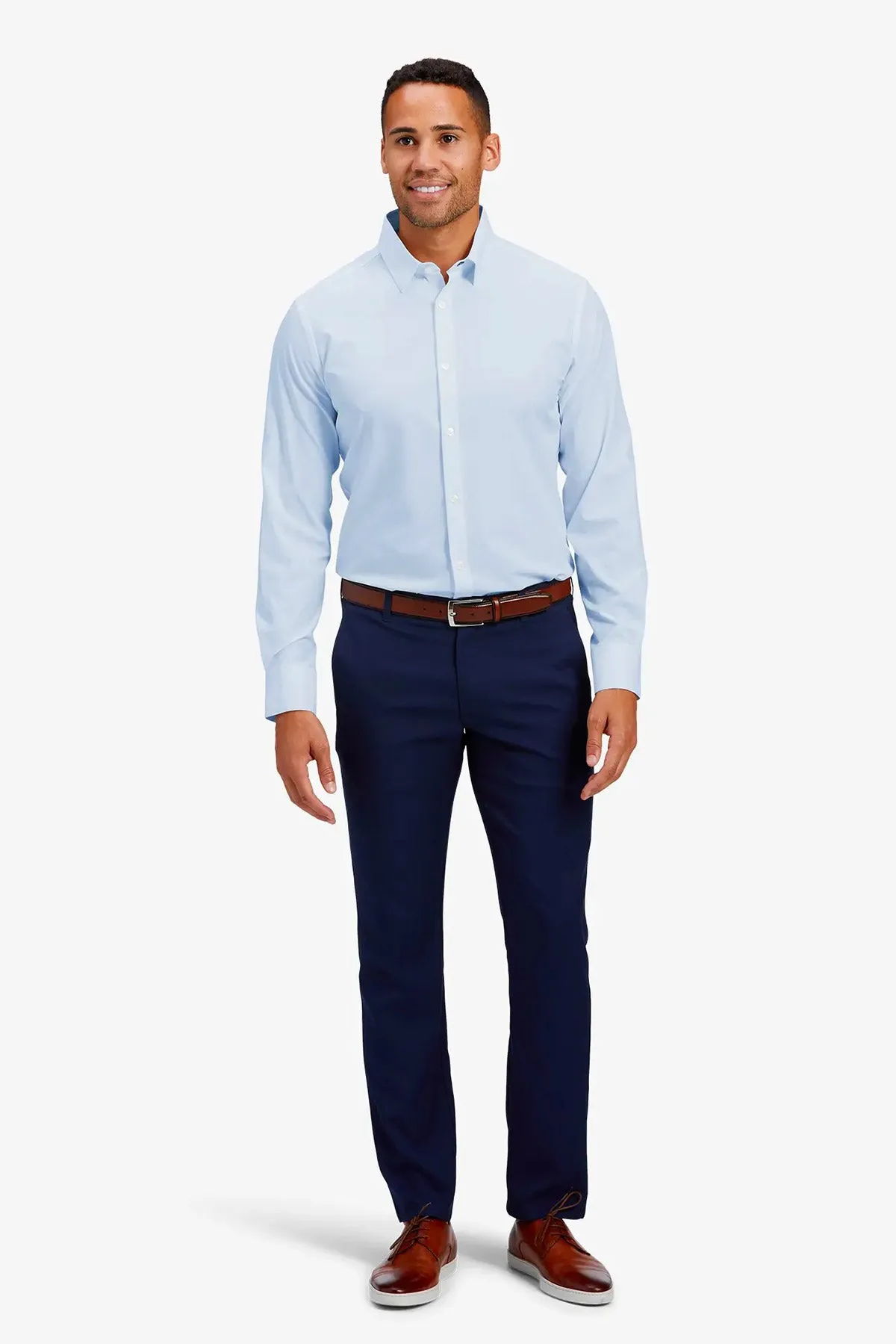 LEEWARD LS Light Blue Solid sold by REVOLVR Menswear product image thumbnail 3