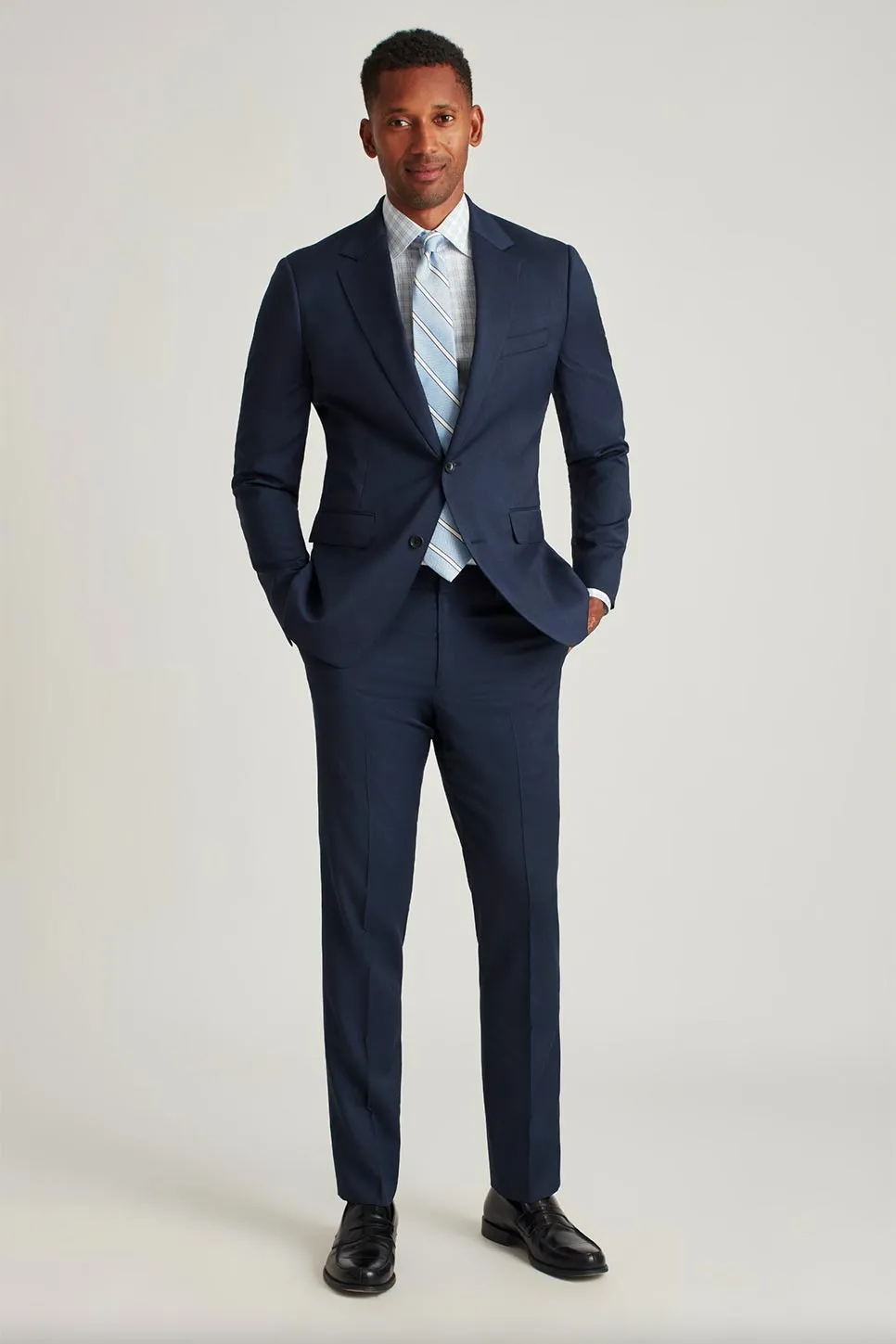 JETSETTER WOOL BLAZER Slim Lt Navy sold by REVOLVR Menswear product image thumbnail 4