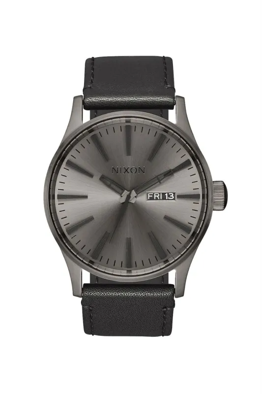 SENTRY LEATHER - GUNMETAL/BLACK sold by REVOLVR Menswear
