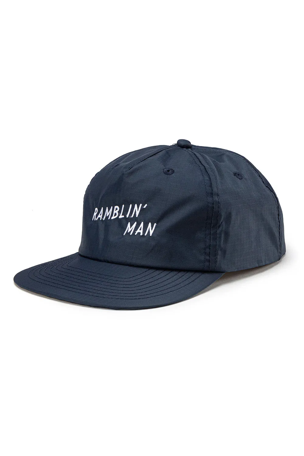 RAMBLIN MAN RIPSTOP NYLON SNAPBACK Navy sold by REVOLVR Menswear