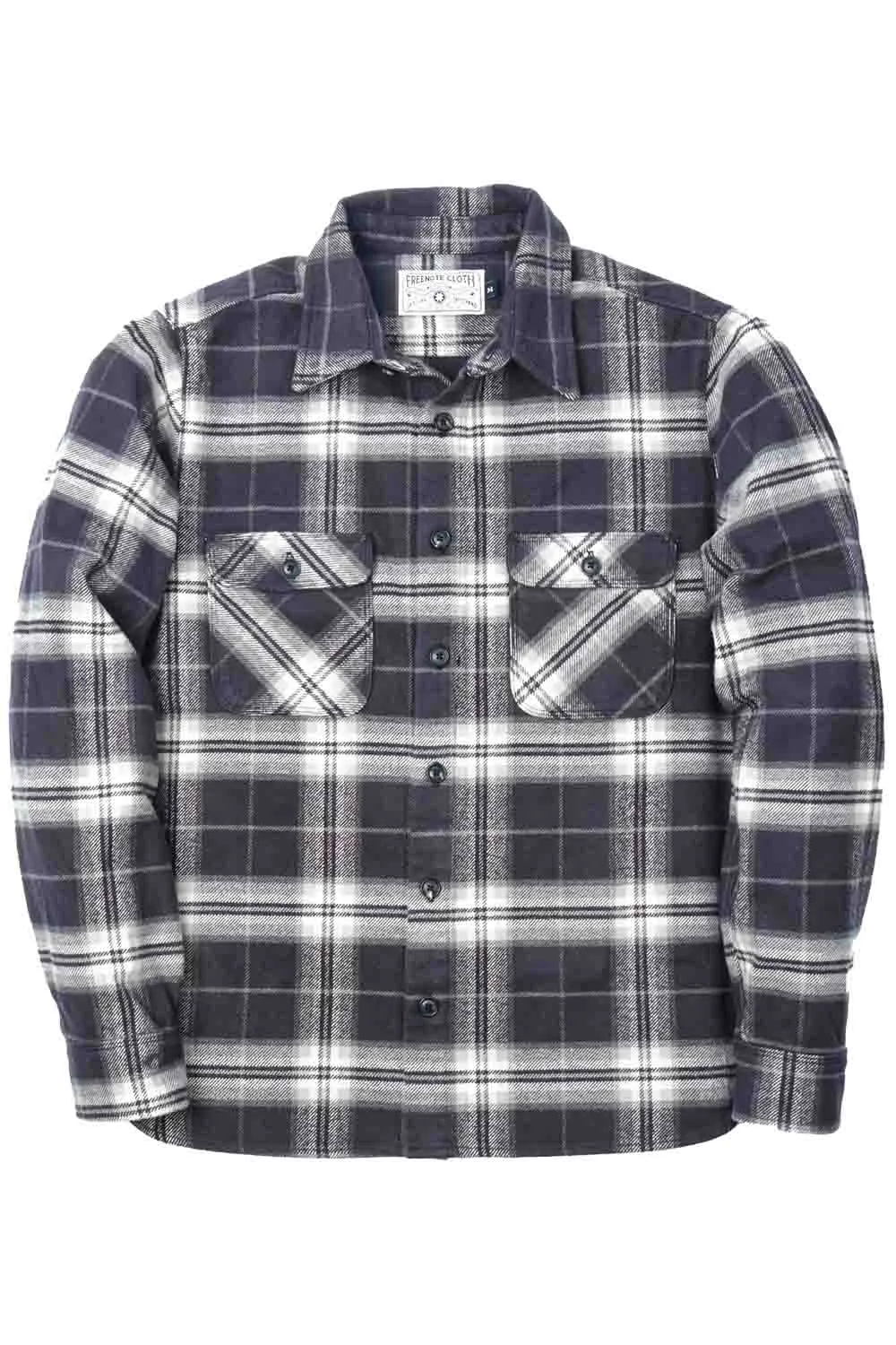 BENSON PLAID LS Midnight Navy Plaid sold by REVOLVR Menswear