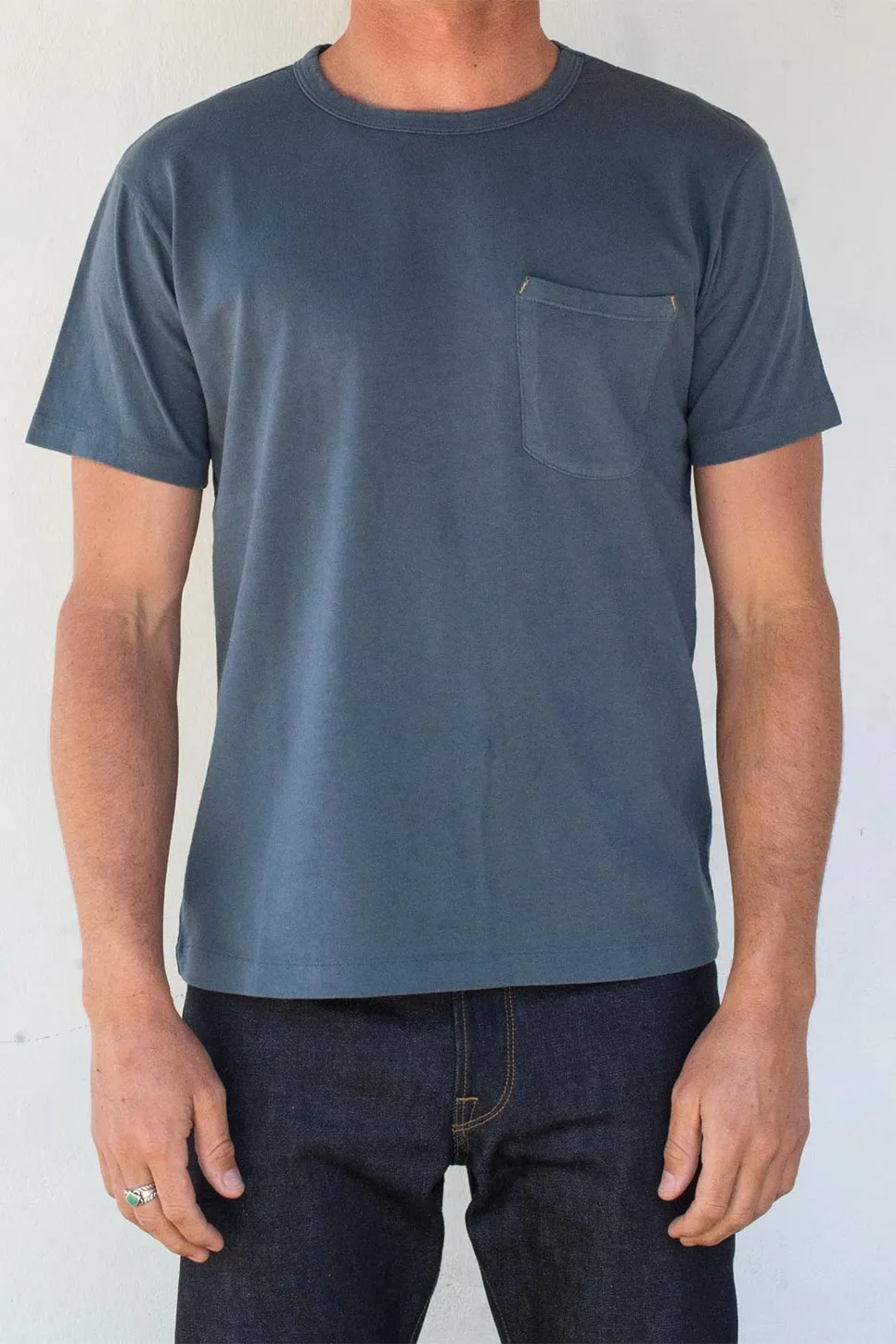 9oz. POCKET T-SHIRT Faded Blue sold by REVOLVR Menswear product image thumbnail 2