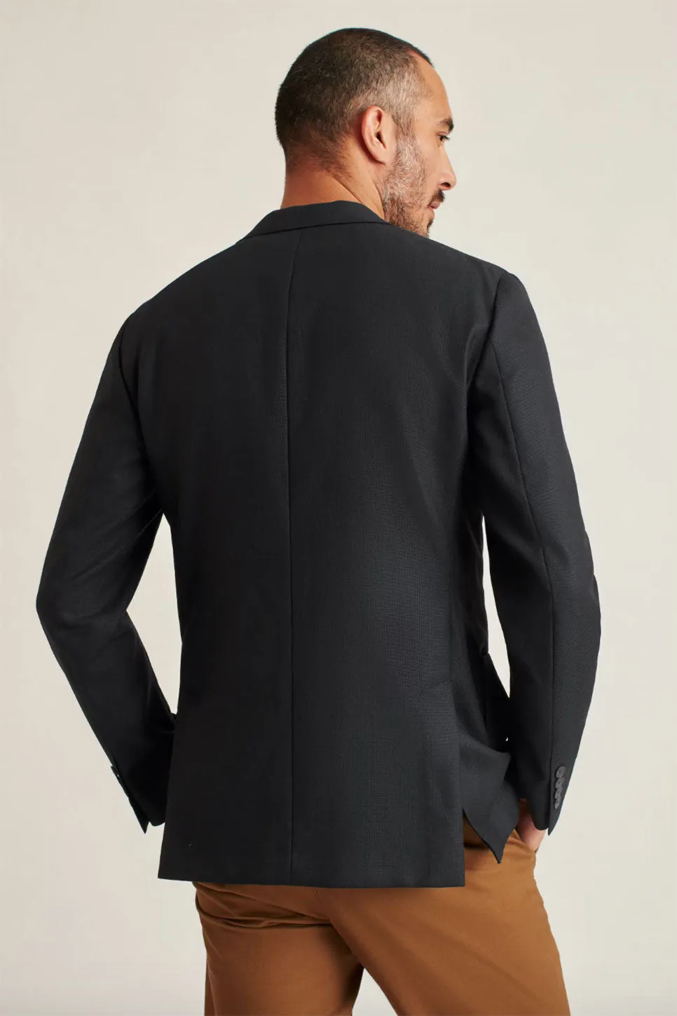 UNCONSTRUCTED WOOL BLAZER Black sold by REVOLVR Menswear product image thumbnail 3