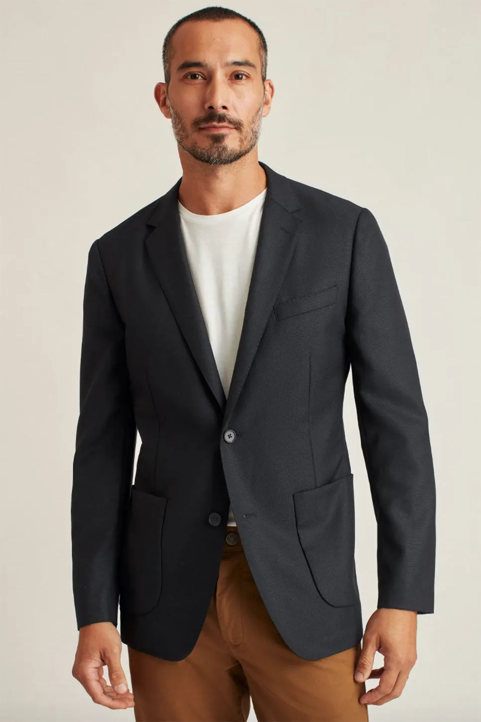 UNCONSTRUCTED WOOL BLAZER Black sold by REVOLVR Menswear product image thumbnail 2