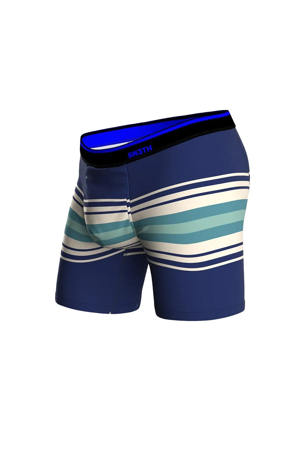 STRIPES PRINTS BOXER Sunday Stripe Navy sold by REVOLVR Menswear