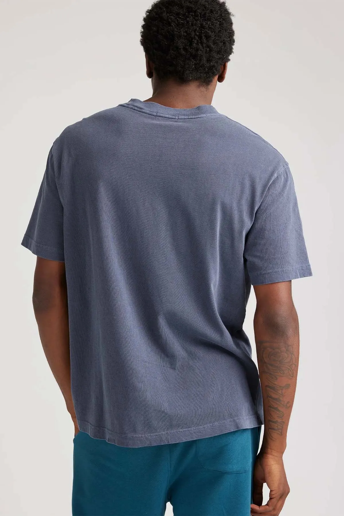 RELAXED SS TEE Blue Steel sold by REVOLVR Menswear product image thumbnail 3