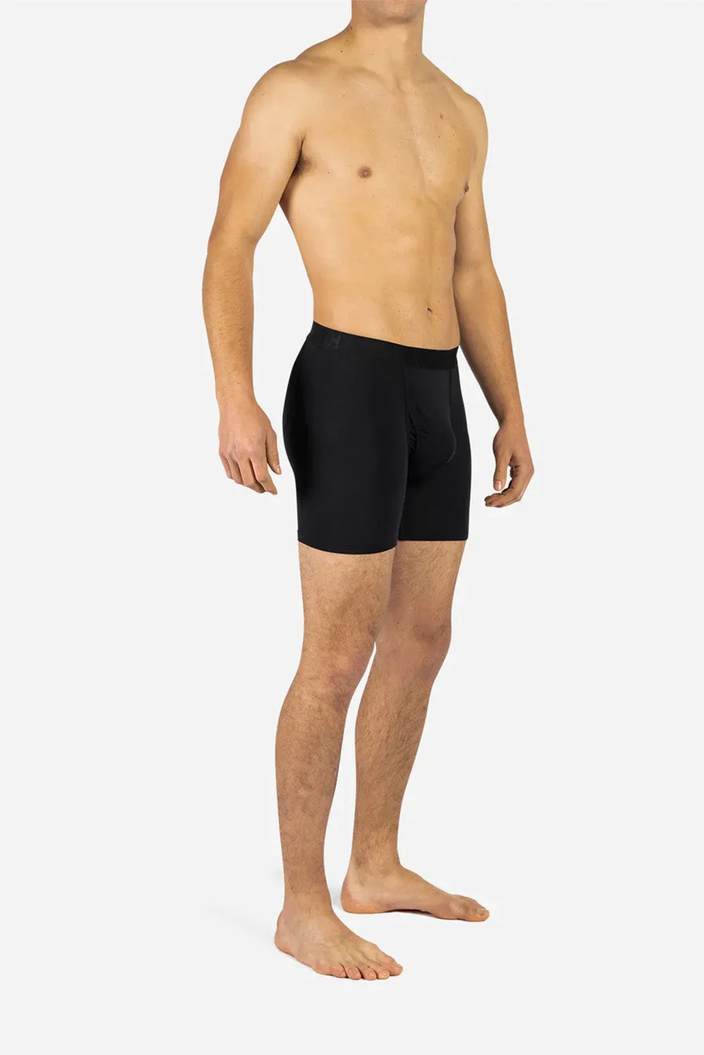 CLASSIC BOXER BRIEF WITH FLY Black sold by REVOLVR Menswear product image thumbnail 3