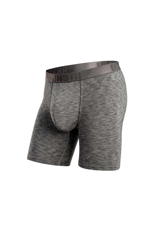 CLASSIC BOXER BRIEF WITH FLY Heather Charcoal sold by REVOLVR Menswear
