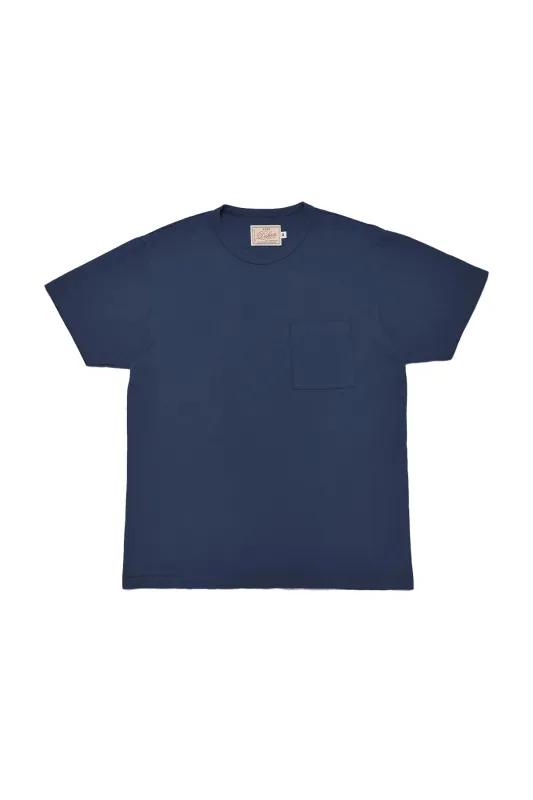 HEAVY DUTY POCKET TEE Navy sold by REVOLVR Menswear