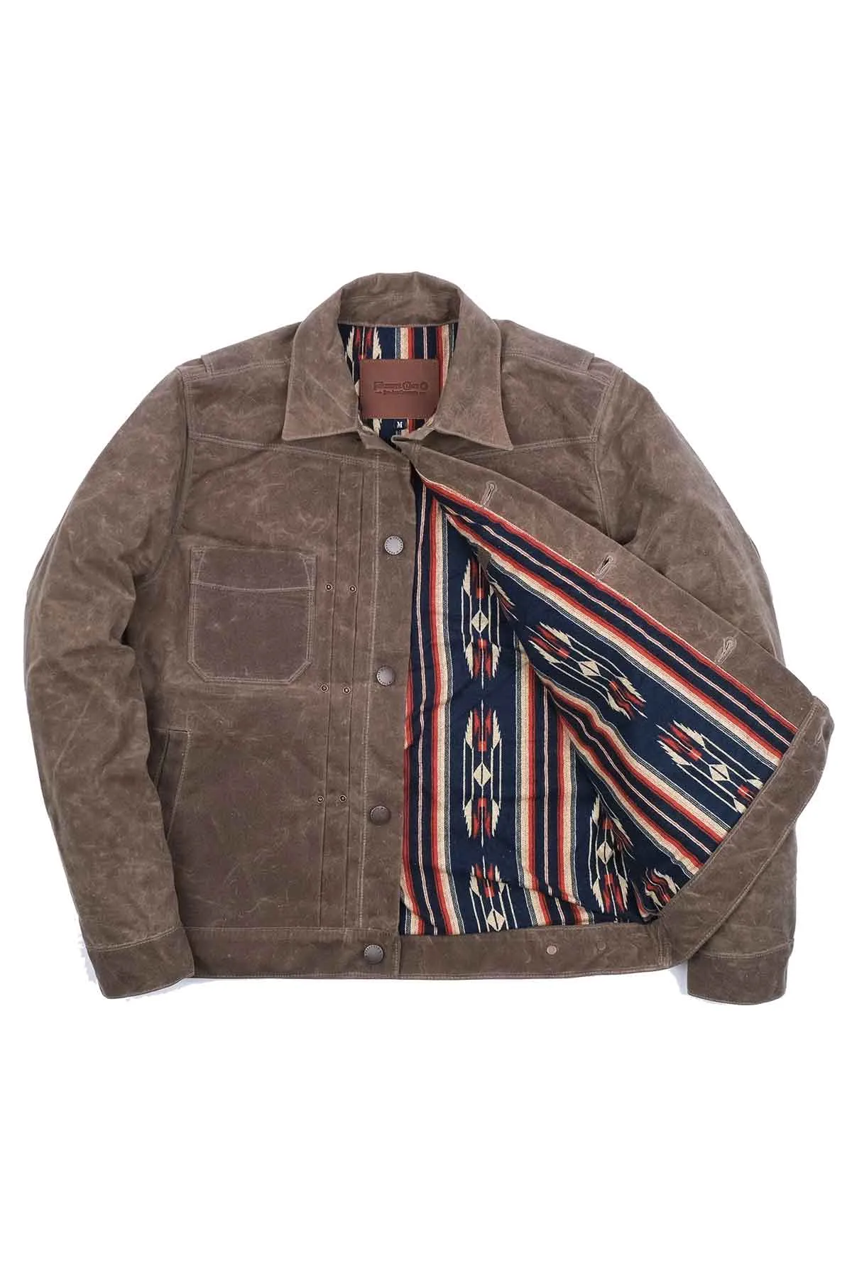 WAXED RIDERS JACKET - OAK/NAVY sold by REVOLVR Menswear product image thumbnail 2