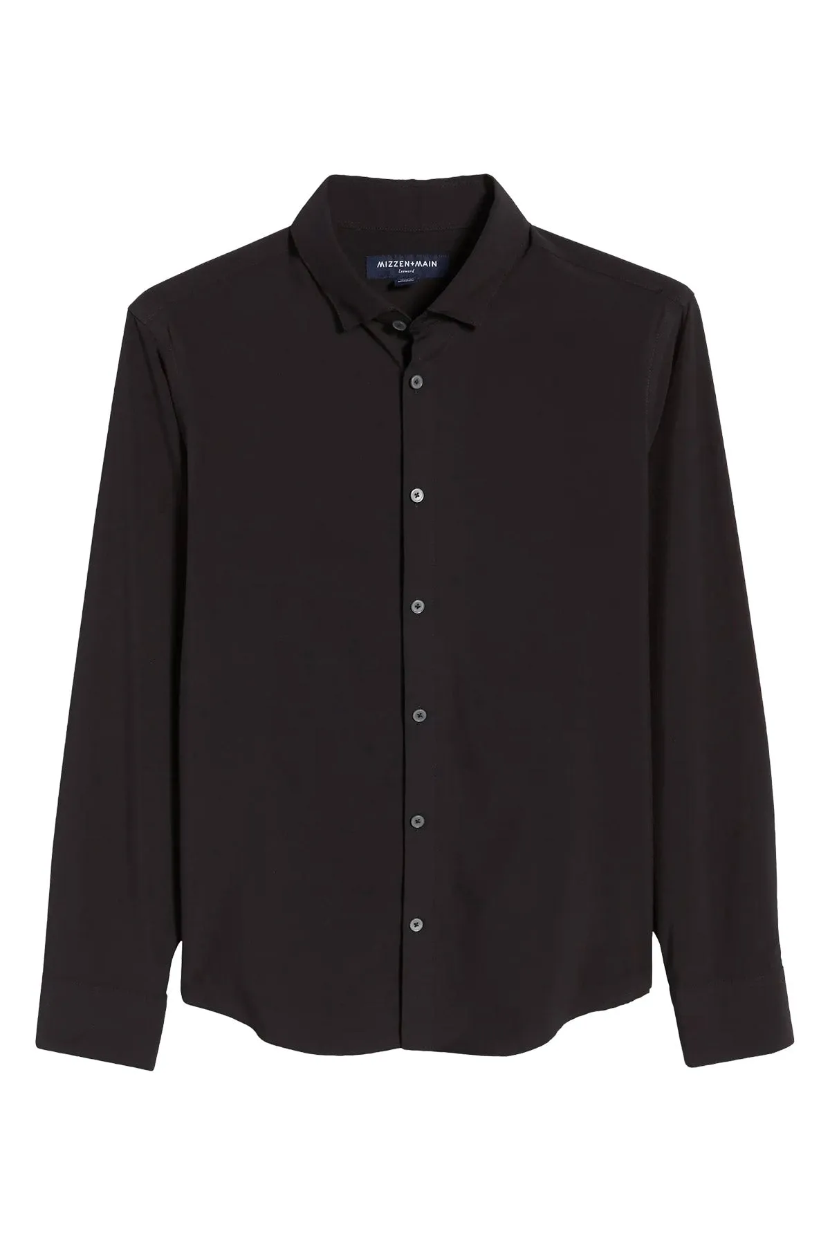 LEEWARD LS Solid Black sold by REVOLVR Menswear
