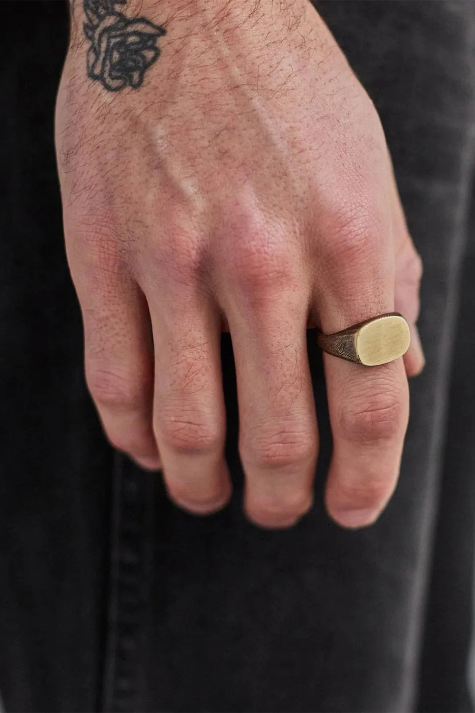 SIGNET RING - BRASS WORK PATINA sold by REVOLVR Menswear product image thumbnail 4
