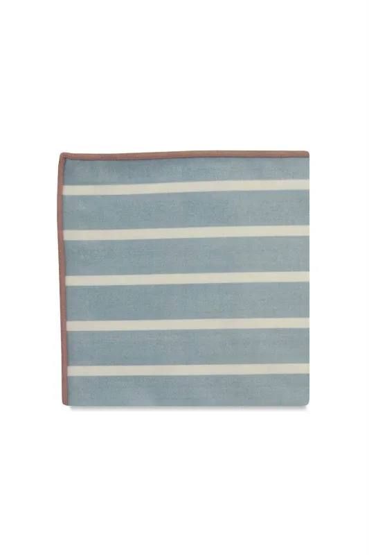 THE HAMPDEN COTTON POCKET SQUARE Stripe sold by REVOLVR Menswear