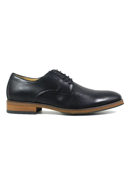 BLAZE PLAIN TOE OXFORD - BLACK made by REVOLVR Menswear